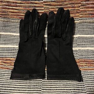 Vintage St. Michael Leather & Knit Driving Gloves, Size 7